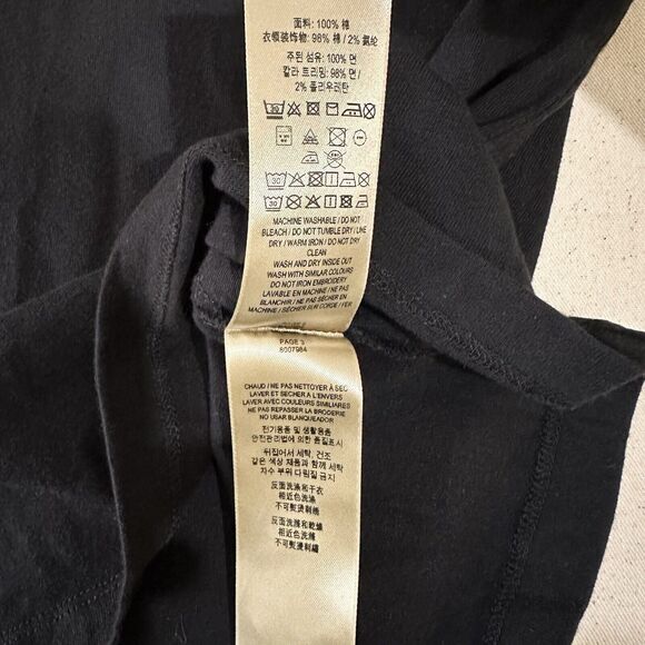 Burberry Men Size Medium Embroidered Logo Black Short Sleeve T-Shirt - Picture 6 of 10